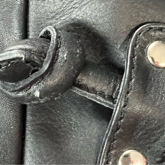 Vintage Spiegel Black Leather Hand Bag - Picture 6 of 10